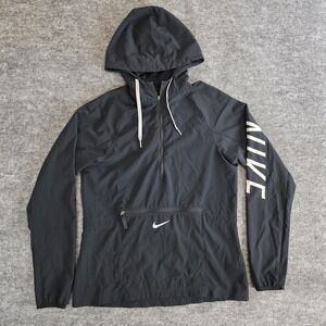Nike Flex Training Jacket Womens XS Black Dri-Fit Hooded Pullover Lightweight